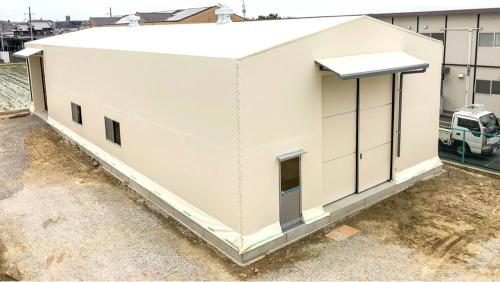 京都府宇治市のテント倉庫新設工事